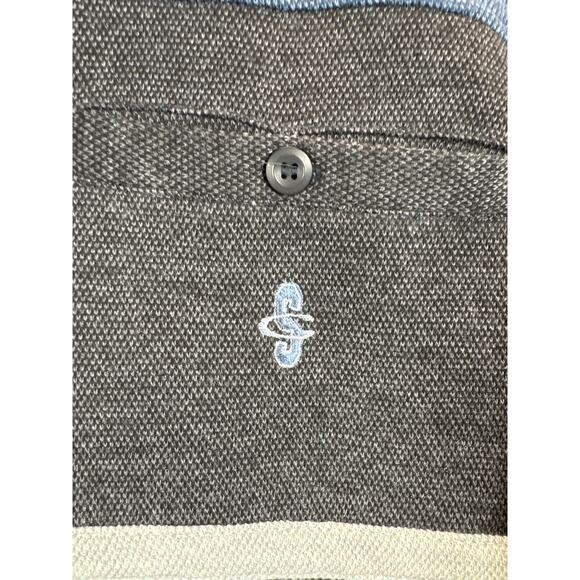 Cherokee Striped Long Sleeve Blue Vintage 90's Rugby Polo Shirt Mens Size XL NWT - Picture 2 of 5